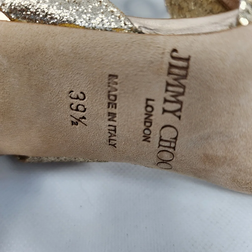 Jimmy Choo Gold Leather Pumps 39.5